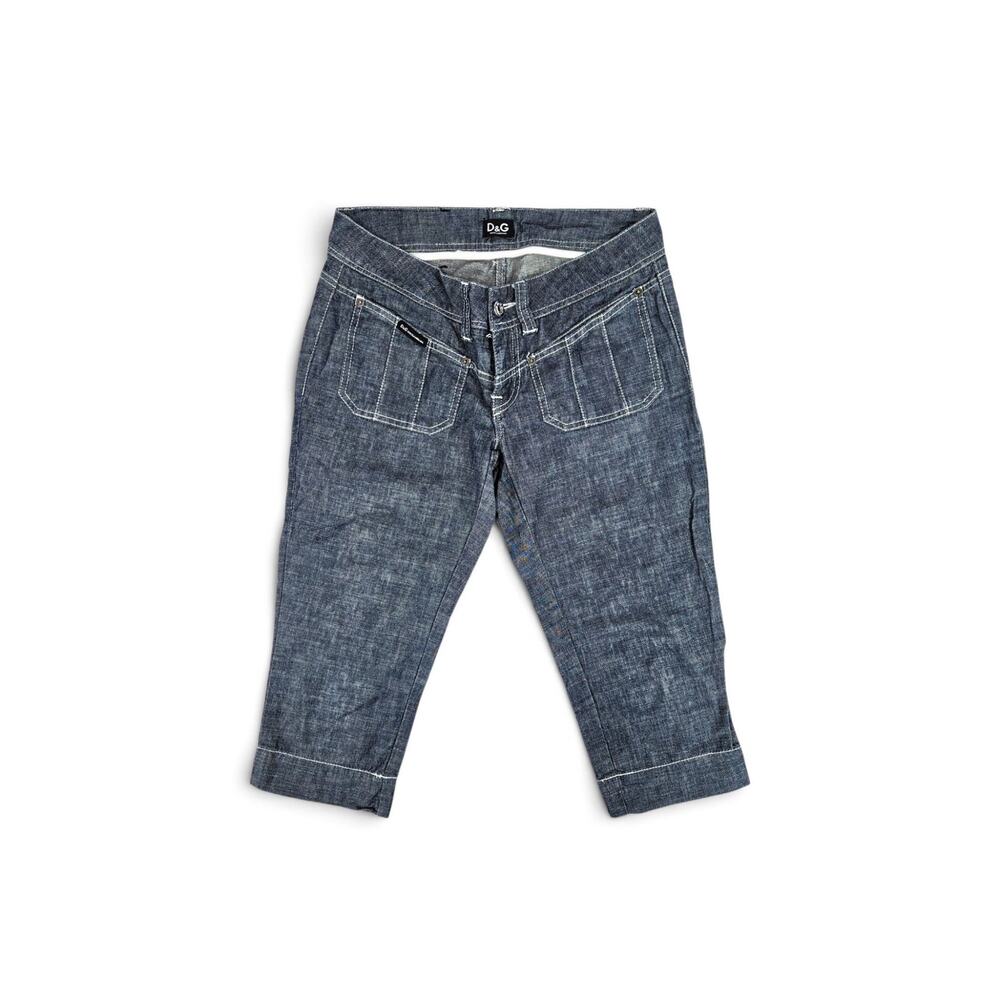 Y2k D&G by Dolce & Gabbana Denim Capri's Low-Rise Vintage - Small